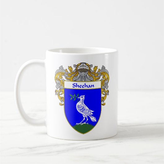 Sheehan Wappen (überzogen) Kaffeetasse (Links)