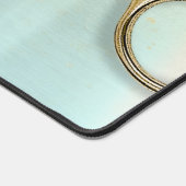 Sheen and Shears Hair Stylist Gold/Aquamarin ID814 Schreibtischunterlage (Ecke)