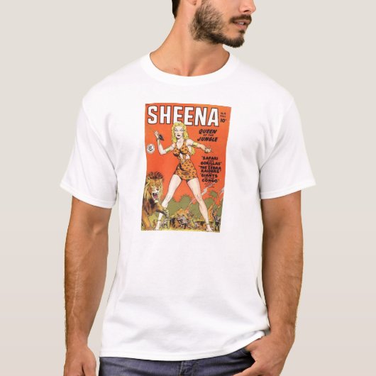 Sheena: Dschungel-Frauen-Comicbuch T-Shirt (Vorderseite)