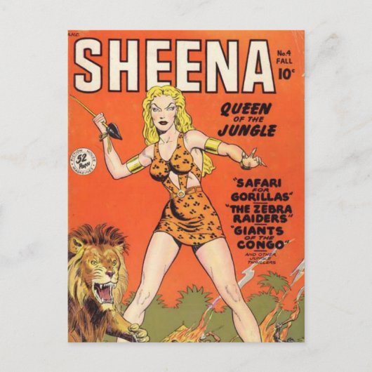 Sheena: Jungle Woman Comic Buch Postkarte (Vorderseite)