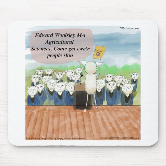Sheep Abschluss Day Funny Mousepad (Vorne)
