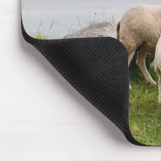 Sheep and Lamb by a Lake Mousepad (Ecke)