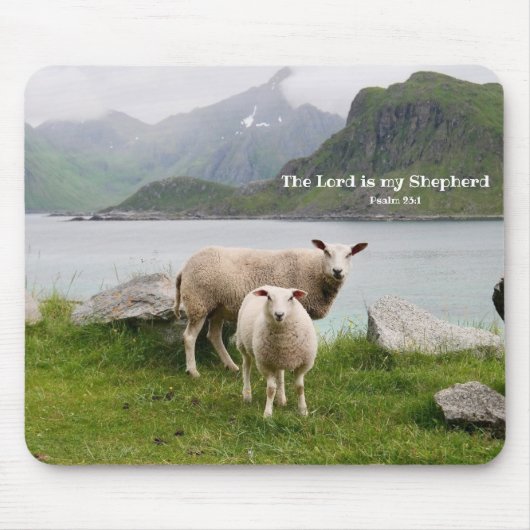 Sheep and Lamb by a Lake Mousepad (Vorne)
