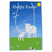 Sheep and Lamb editable Easter Mittlere Geschenktüte (Vorderseite)
