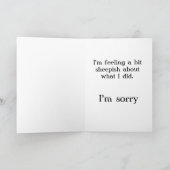 Sheep Apology Card Karte (Innenseite)