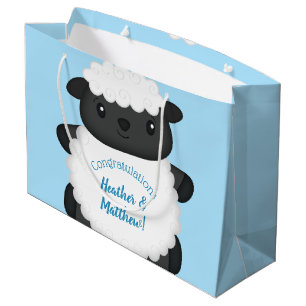 Sheep Baby Dusche Blue Große Geschenktüte