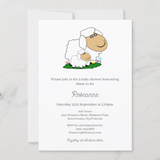 Sheep Baby Dusche Einladung