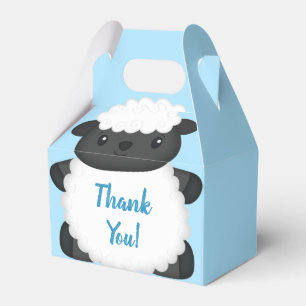 Sheep Baby Dusche Farm Blue Boy Geschenkschachtel