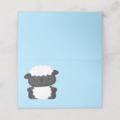 Sheep Baby Dusche Farm Blue Boy Platzkarte (Außenseite Aufgefaltet)