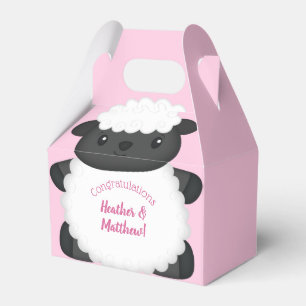Sheep Baby Dusche Farm Pink Girl Geschenkschachtel
