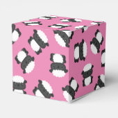 Sheep Baby Dusche Farm Pink Girl Geschenkschachtel (Rückseite)