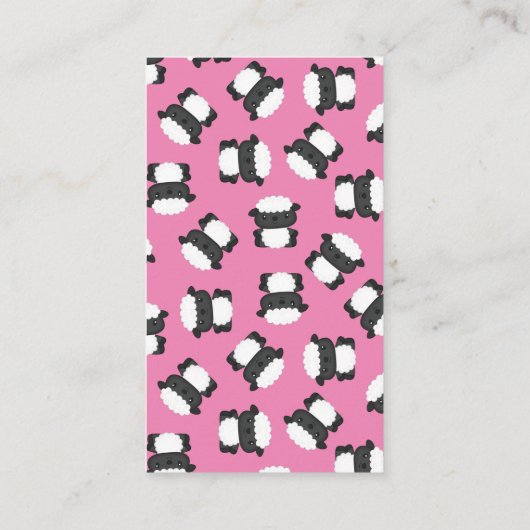 Sheep Baby Dusche Rosa Begleitkarte (Rückseite)