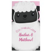 Sheep Baby Dusche Rosa Kleine Geschenktüte (Rückseite)
