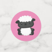 Sheep Baby Dusche Rosa Konfetti (Klein Vorderseite)