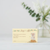 Sheep Baby Duwer New Mommy Diaper Raffle Begleitkarte (Stehend Vorderseite)