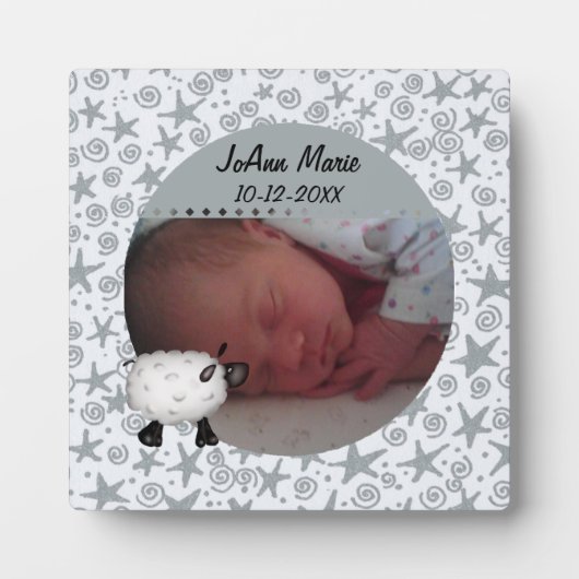Sheep Baby Foto Plaque Fotoplatte (Vorderseite)