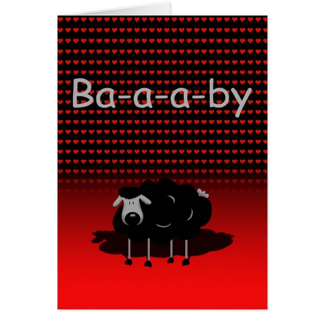 Sheep, Baby I Love Ewe Funny Card (Vorne)