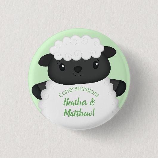 Sheep Baby Showfarm Button (Vorderseite)