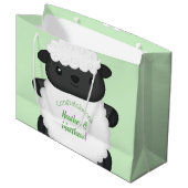 Sheep Baby Showfarm Große Geschenktüte (Vorderseite Schrägansicht)