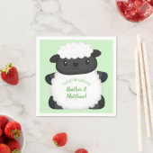 Sheep Baby Showgrün Serviette (Beispiel)