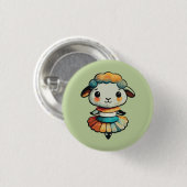 Sheep Ballerina Button (Vorne & Hinten)