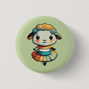 Sheep Ballerina Button