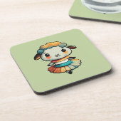 Sheep Ballerina Getränkeuntersetzer (Linke Seite)