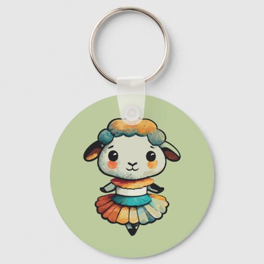 Sheep Ballerina Schlüsselanhänger (Rückseite)