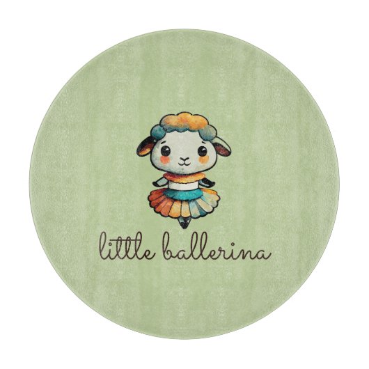 Sheep Ballerina Schneidebrett (Vorderseite)