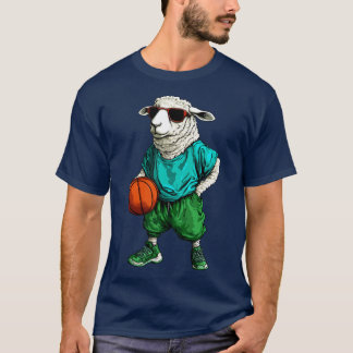 Sheep Basketball / Basketball Player Sheep T - Shi T-Shirt