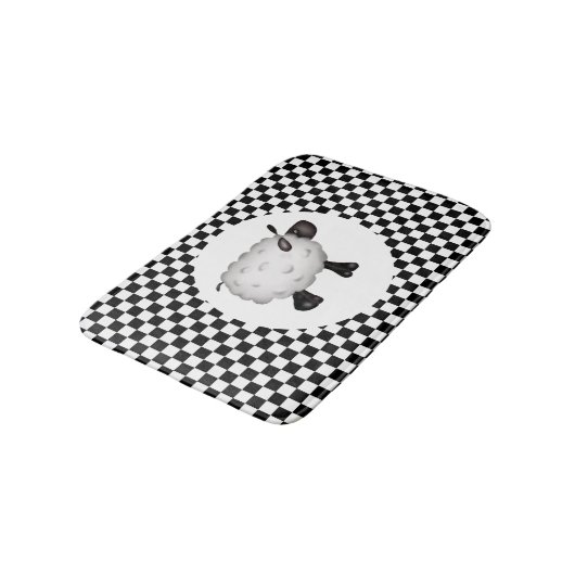 Sheep Bath Mat Badematte (Schrägansicht)
