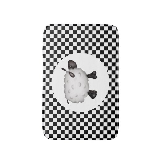 Sheep Bath Mat Badematte (Vorderseite Vertikal)