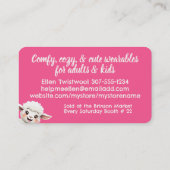 Sheep bicycle crochet knitting knitter handspun visitenkarte (Rückseite)