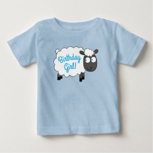 Sheep Birthday Girl Party Niedlicher Cartoon Baby T-shirt