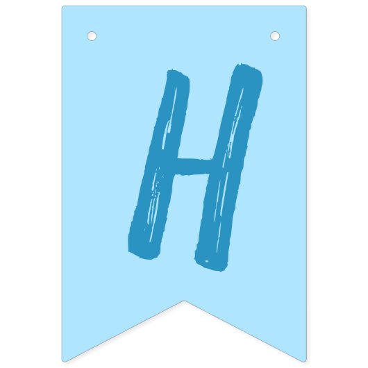 Sheep Birthday Party Blue Wimpelkette (Zweite Fahne)