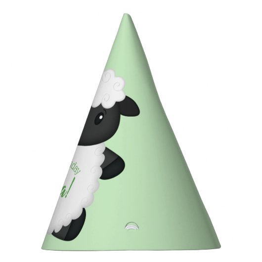 Sheep Birthday Party Green Partyhütchen (Rechts)