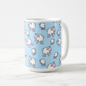 Sheep Blue Kaffeetasse (VorderseiteRechts)
