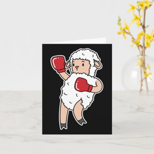 Sheep Boxing Karte (Gelbe Blume)