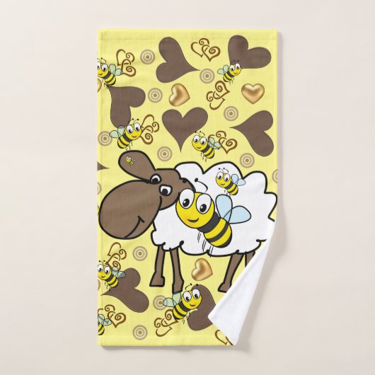 Sheep Brown Sheep Hands Badezimmer Handtuch Sets (Handtuch)