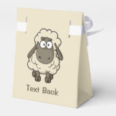 Sheep Cartoon Beige Geschenkschachtel (Rückseite)