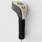 Sheep Cartoon Beige Golf Headcover (angewinkelt)
