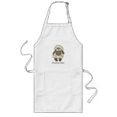 Sheep Cartoon Beige Lange Schürze (Vorne)
