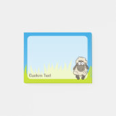 Sheep Cartoon Beige Post-it Klebezettel (Vorderseite)
