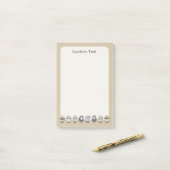 Sheep Cartoon Beige Post-it Klebezettel (Auf Schreibtisch)