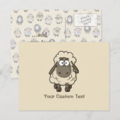 Sheep Cartoon Beige Postkarte (Vorne/Hinten)