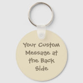 Sheep Cartoon Beige Schlüsselanhänger (Rückseite)