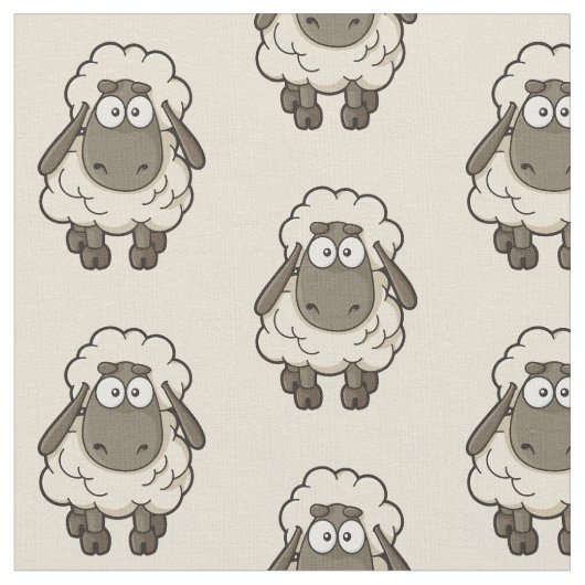 Sheep Cartoon Pattern Stoff (Nahaufnahme)