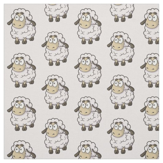 Sheep Cartoon Pattern Stoff (Muster)