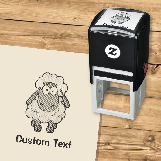 Sheep Cartoon Permastempel