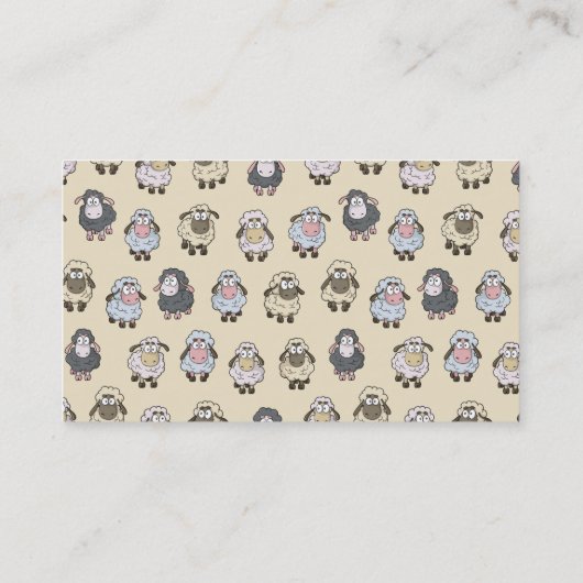 Sheep Cartoon Visitenkarte (Rückseite)